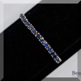 J019. 18Kg and sapphire tennis bracelet - $1650 